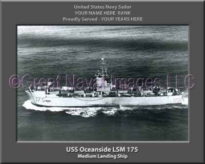 USS Oceanside LSM 175 Personalized Navy Ship Photo
