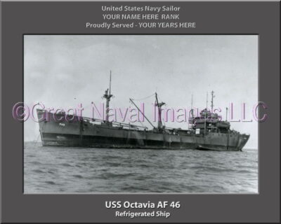 USS Octavia AF 46 Personalized Navy Ship Photo