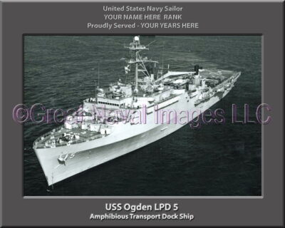 USS Ogden LPD 5 Personalized Navy Ship Photo