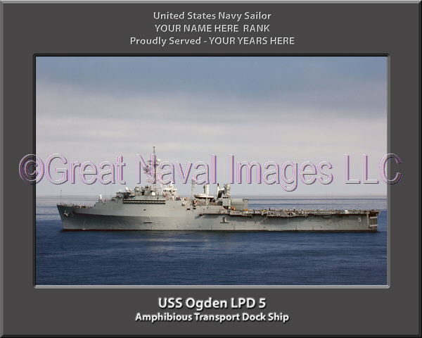 USS Ogden LPD 5 Personalized Navy Ship Photo