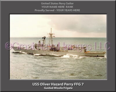 USS Oliver Hazard Perry FFG 7 Personalized Ship Photo on Canvas