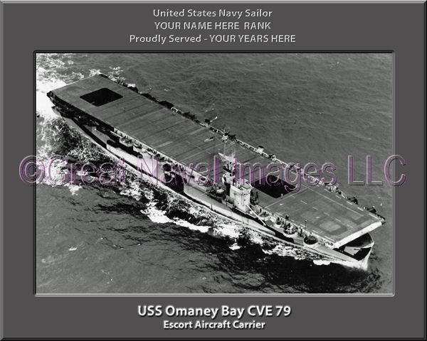 USS Omaney Bay CVE 79 Personalized Photo on Canvas