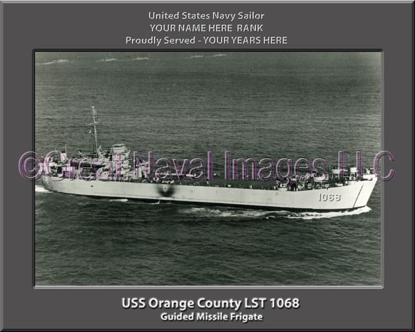 USS Orange County LST 1068 Personalized Navy Ship Photo
