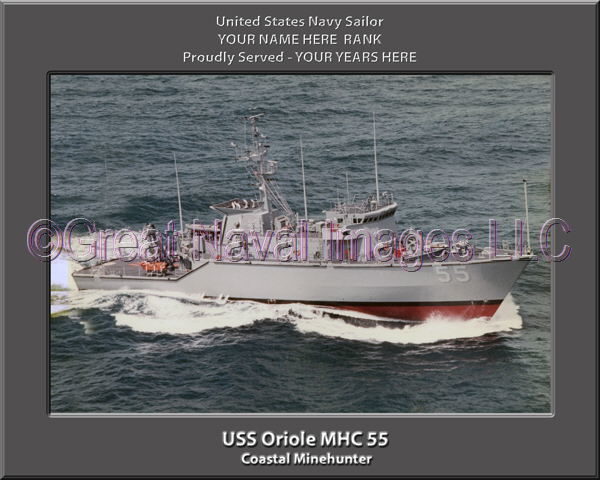 USS Oriole MHC 55 Personalized Photo on Canvas