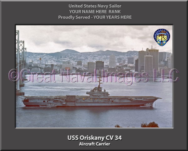 USS Oriskany CV 34 Personalized Photo on Canvas