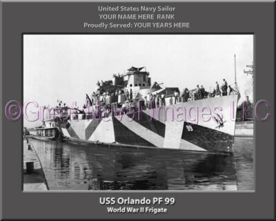 USS Orlando PF 99 Personalized Navy Ship Photo