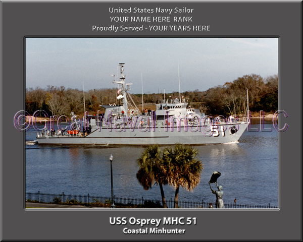 USS Osprey MHC 51 Personalized Photo on Canvas