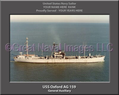 USS Oxford AG 159 Personalized Navy Ship Photo