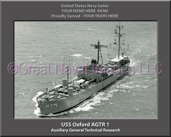 USS Oxford AGTR 1 Personalized Photo on Canvas