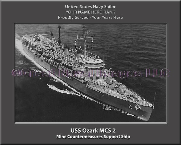 USS Ozark MCS 2 Personalized Photo on Canvas