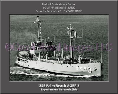 USS Palm Beach AGER 3 Personalized Navy Ship Photo