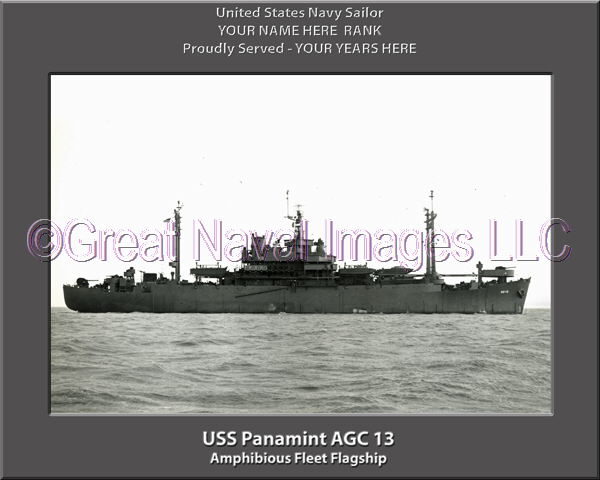 USS Panamint AGC 13 Personalized Navy Ship Photo