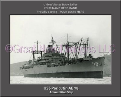 USS Paricutin AE 18 Personalized Navy Ship Photo