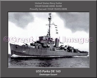 USS Parks DE 165 Personalized Navy Ship Photo