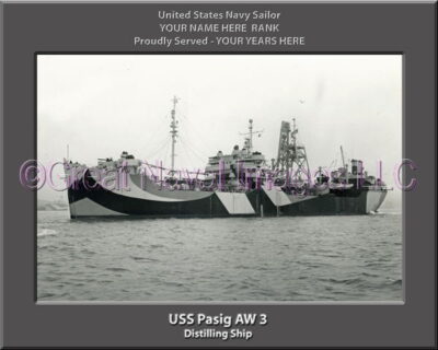 USS Pasig AW 3 Personalized Navy Ship Photo