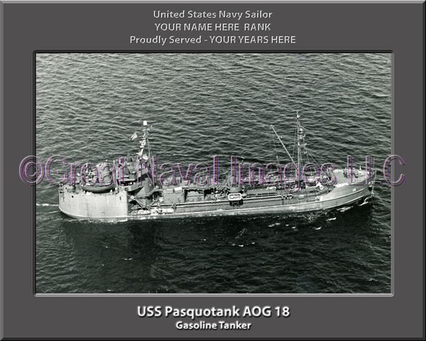 USS Pasquotank AOG 18 Personalized Navy Ship Photo