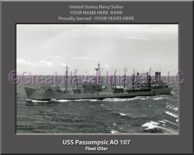 USS Passumpsic AO 107 Personalized Navy Ship Photo