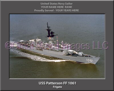 USS Patterson FF 1061 Personalized Ship Photo on Canvas