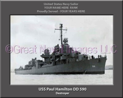 USS Paul Hamiton DD 590 Personalized Navy Ship Photo