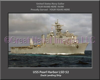 USS Pearl Harbor LSD 52 Personalized Navy Ship Photo