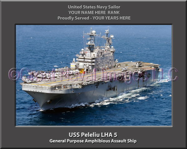 USs Peleliu LHA 5 Personalized Navy Ship Photo
