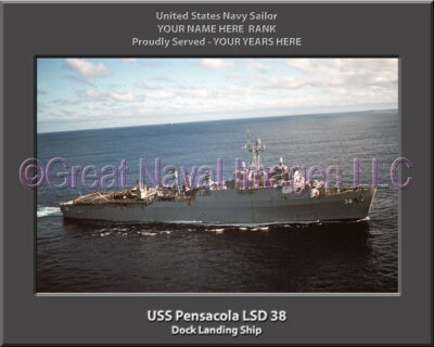 USS Pensacola LSD 38 Personalized Navy Ship Photo