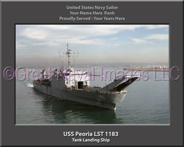 USS Peoria LST 1183 Personalized Navy Ship Photo