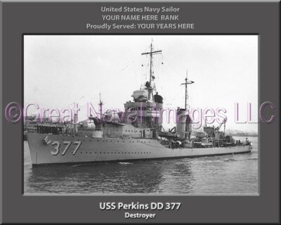 USS Perkins DD 377 Personalized Navy Ship Photo