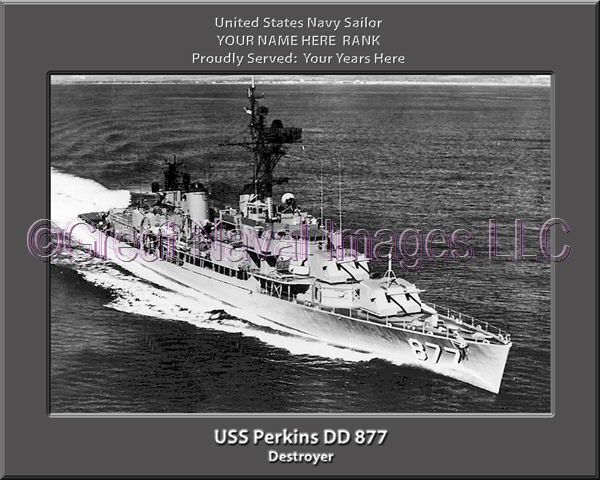 USS Perkins DD 877 Personalized Navy Ship Photo