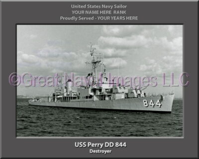 USS Perry DD 844 Personalized Navy Ship Photo