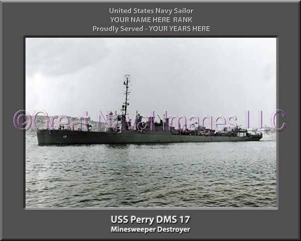 USS Perry DMS 17 Personalized Photo on Canvas