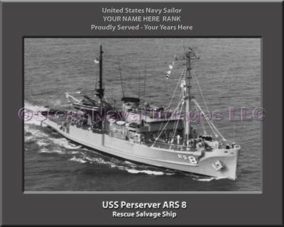 USS Perserver ARS 8 Personalized Navy Ship Photo
