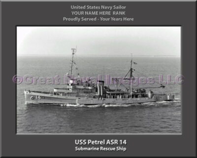 USS Petrel ASR 14 Personalized Navy Ship Photo
