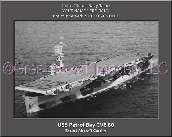 USS Petrof Bay CVE 80 Personalized Photo on Canvas