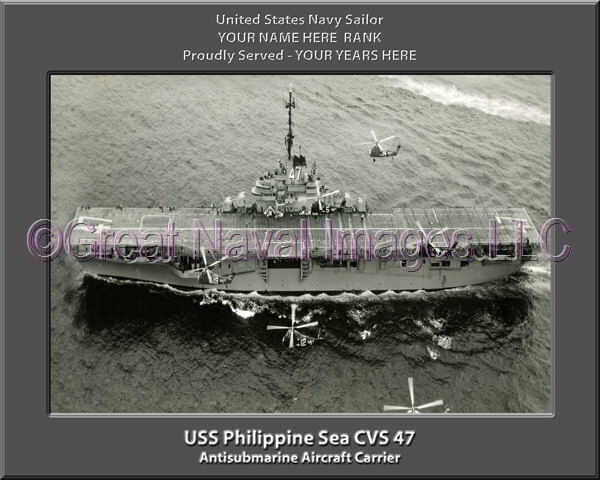 USS Philippine Sea CVS 47 Personalized Photo on Canvas
