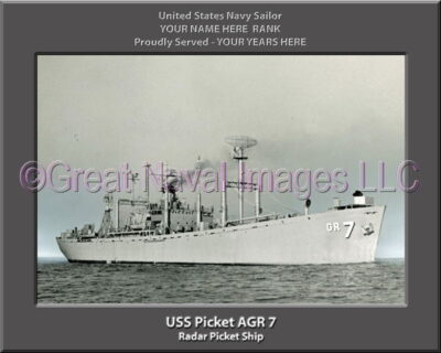 USS Picket AGR 7 Personalized Navy Ship Photo