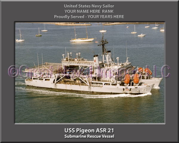USS Pigeon ASR 21 Personalized Navy Ship Photo