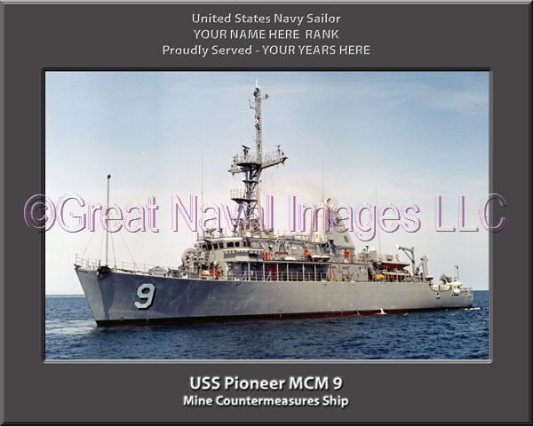 USS Pioneer MCM 9 Personalized Photo on Canvas