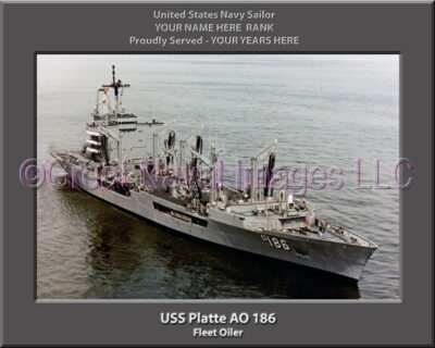 USS Platte AO 186 Personalized Navy Ship Photo