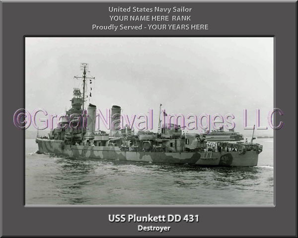 USS Plunkett DD 431