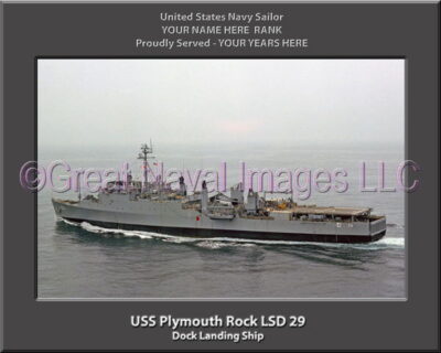 USS Plymouth Rock LSD 29 Personalized Navy Ship Photo