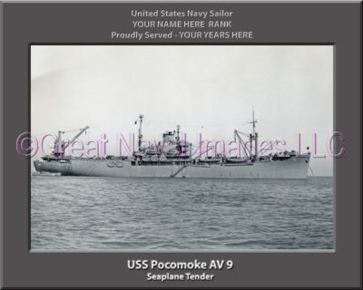 USS Pocomoke AV 9 Personalized Navy Ship Photo
