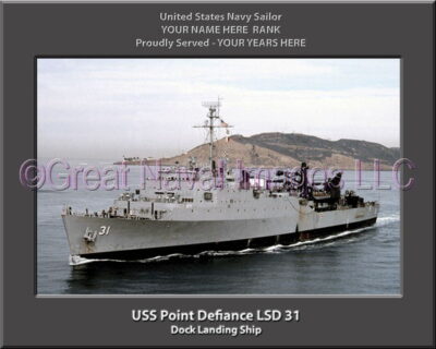 USS Point Defiance LSD 31 Personalized Navy Ship Photo