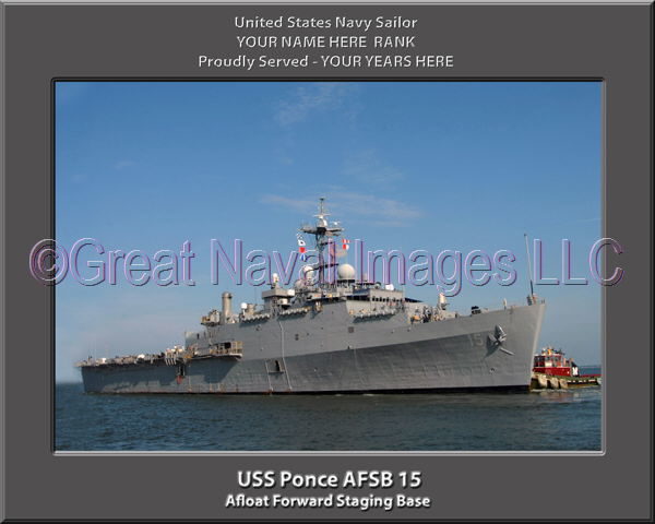 USS Ponce AFSB 15 Personalized Navy Ship Photo