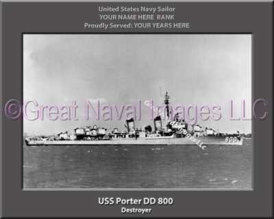 USS Porter DD 800 Personalized Navy Ship Photo