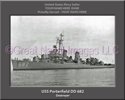 USS Porterfield DD 682 Personalized Navy Ship Photo
