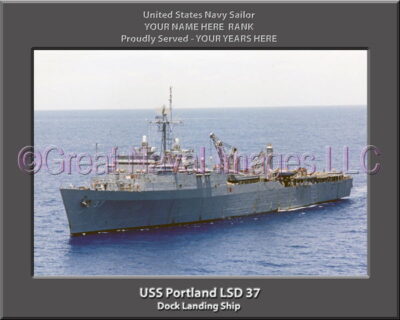USs Portland LSD 37 Personalized Navy Ship Photo