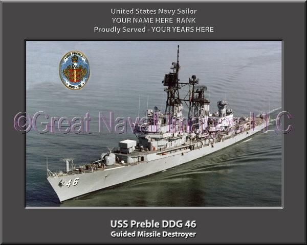 USS Preble DDG 46 Personalized Navy Ship Photo