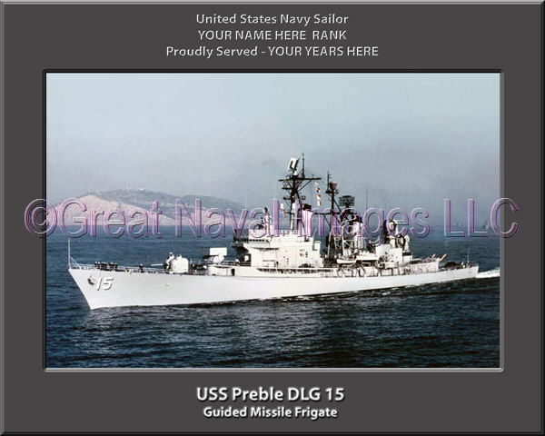 USS Preble DLG 15 Personalized Ship Photo on Canvas