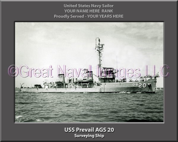 USS Prevail AGS 20 Personalized Navy Ship Photo
